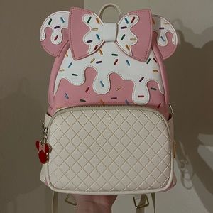Loungefly Disney Minnie Strawberry Sundae a la mode backpack bag